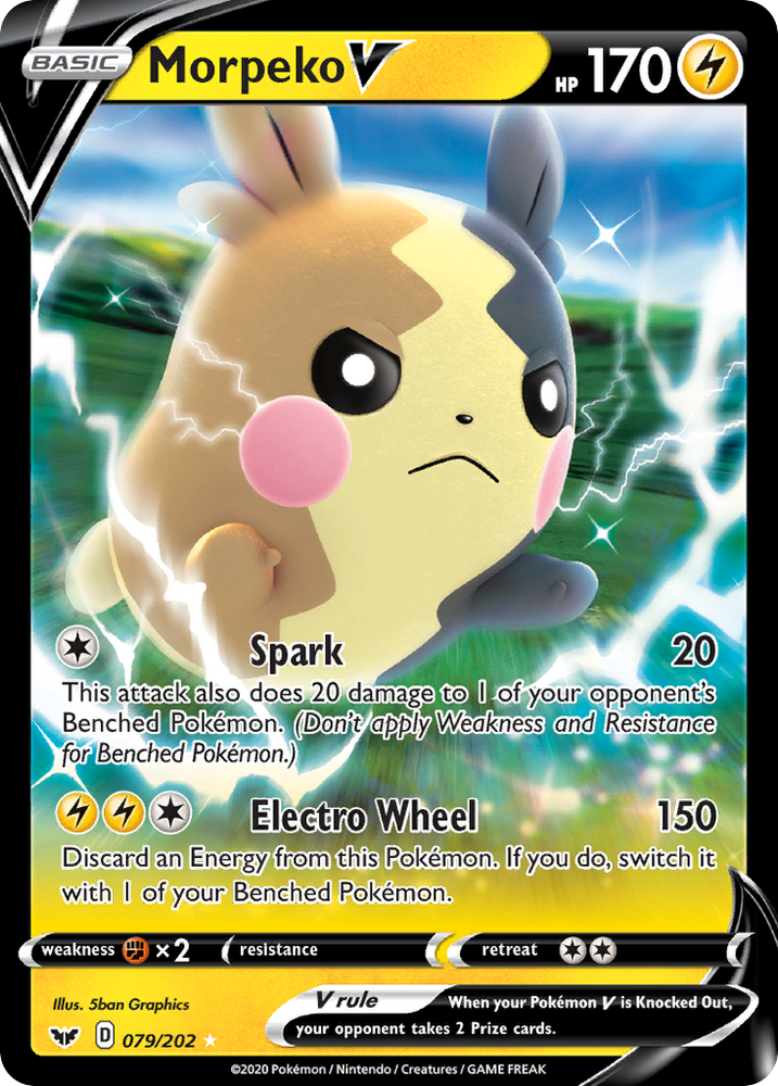 Pokemon | Morpeko V (079/202) [Sword & Shield: Base Set] | The Nerd Merchant