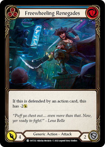 Flesh and Blood TCG | Freewheeling Renegades (Blue) [OUT212] (Outsiders)  Rainbow Foil | The Nerd Merchant