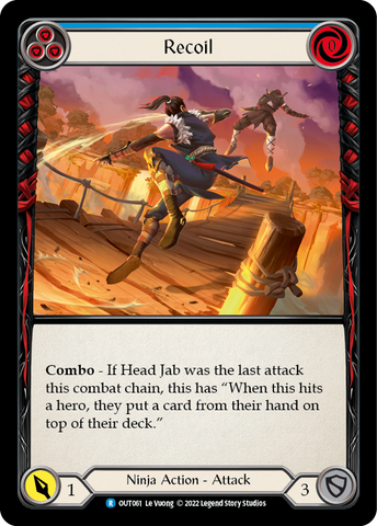 Flesh and Blood TCG | Recoil (Blue) [OUT061] (Outsiders) | The Nerd Merchant
