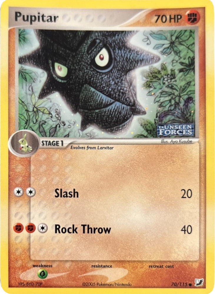 Pokemon | Pupitar (70/115) (Stamped) [EX: Unseen Forces] | The Nerd Merchant