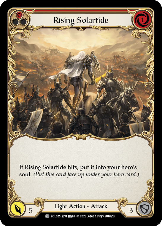 Flesh and Blood TCG | Rising Solartide (Red) [BOL025] (Monarch Boltyn Blitz Deck) | The Nerd Merchant