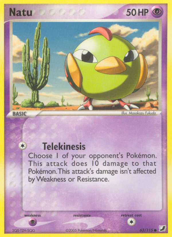 Pokemon | Natu (63/115) [EX: Unseen Forces] | The Nerd Merchant