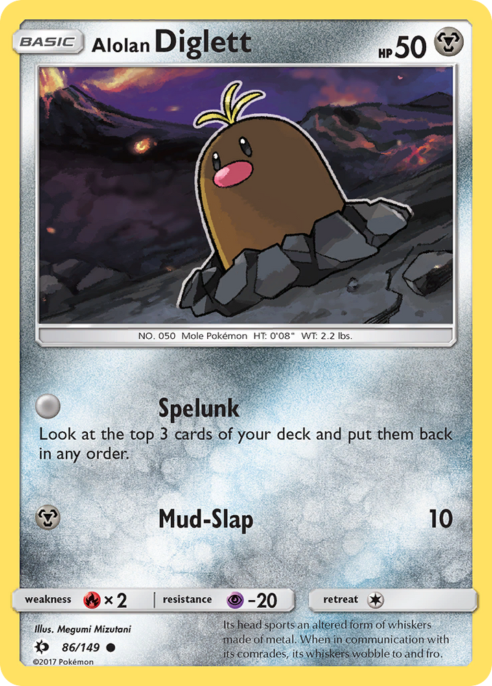 Pokemon | Alolan Diglett (86/149) [Sun & Moon: Base Set] | The Nerd Merchant