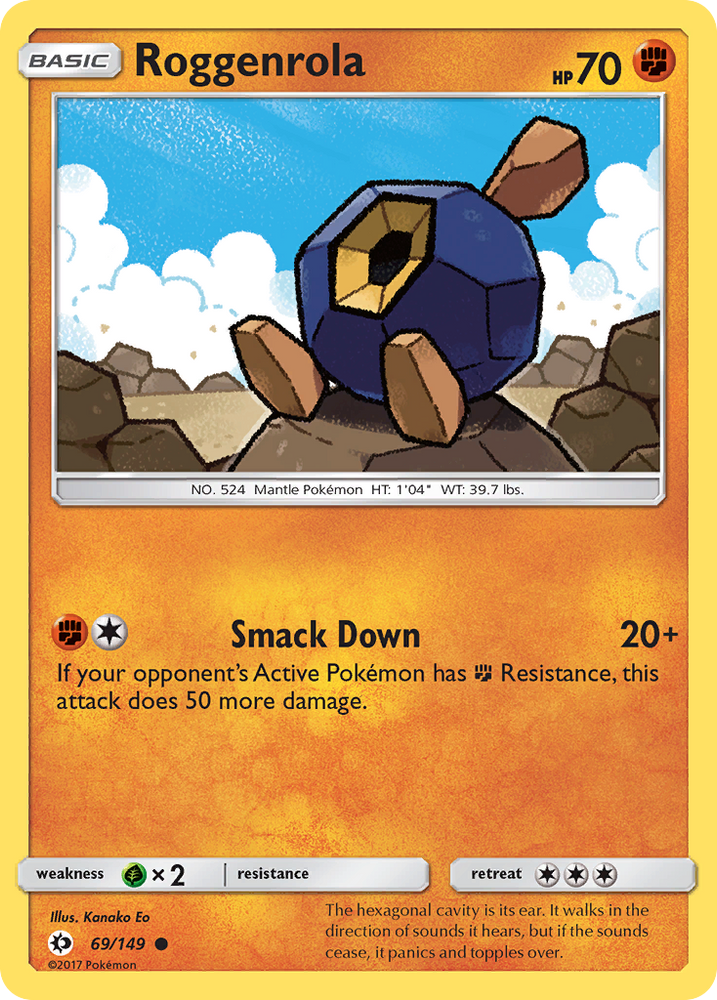 Pokemon | Roggenrola (69/149) [Sun & Moon: Base Set] | The Nerd Merchant