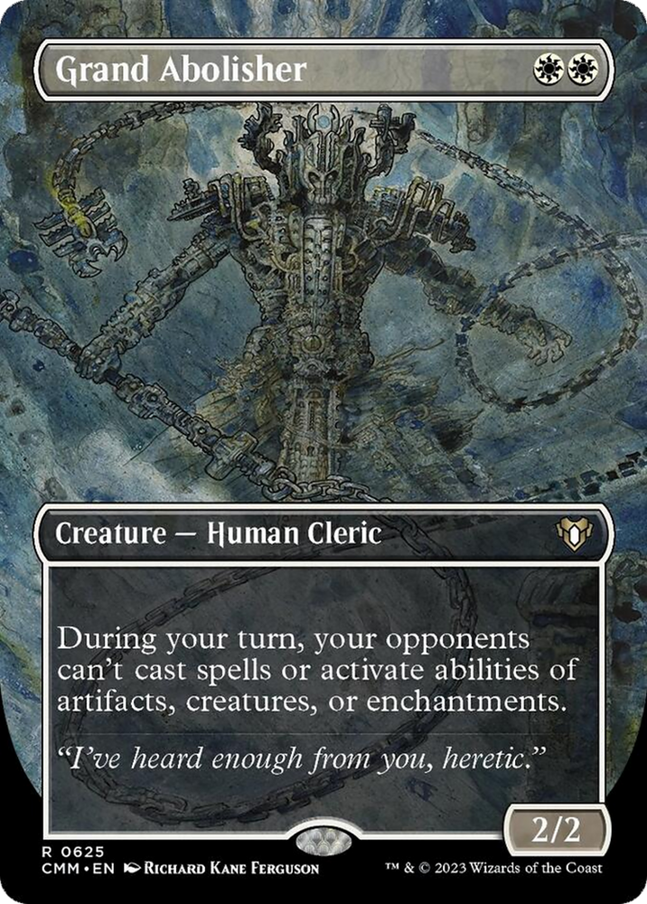 Magic | Grand Abolisher (Borderless Alternate Art) [Commander Masters] | The Nerd Merchant