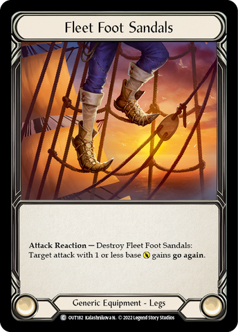 Flesh and Blood TCG | Fleet Foot Sandals [OUT182] (Outsiders) | The Nerd Merchant