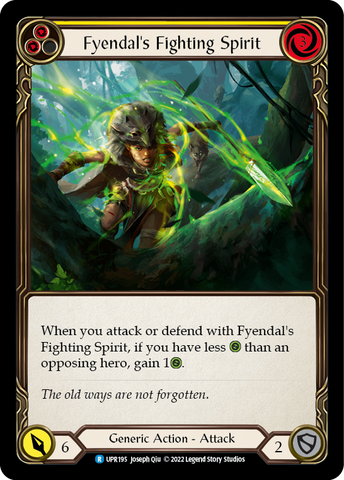 Flesh and Blood TCG | Fyendal's Fighting Spirit (Yellow) [UPR195] (Uprising) | The Nerd Merchant