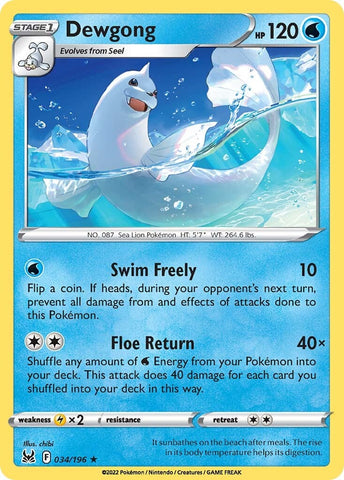Pokemon | Dewgong (034/196) [Sword & Shield: Lost Origin] | The Nerd Merchant