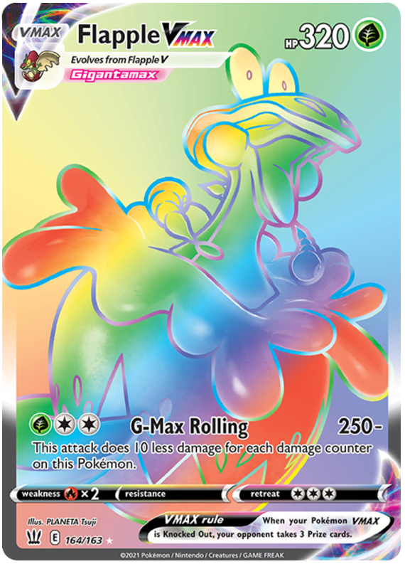Pokemon | Flapple VMAX (164/163) [Sword & Shield: Battle Styles] | The Nerd Merchant