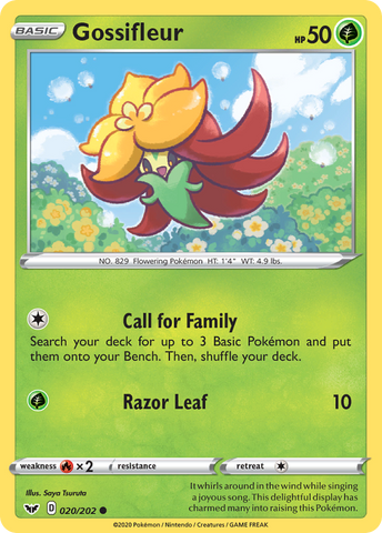 Pokemon | Gossifleur (020/202) [Sword & Shield: Base Set] | The Nerd Merchant