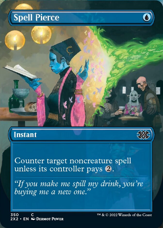 Magic | Spell Pierce (Borderless Alternate Art) [Double Masters 2022] | The Nerd Merchant