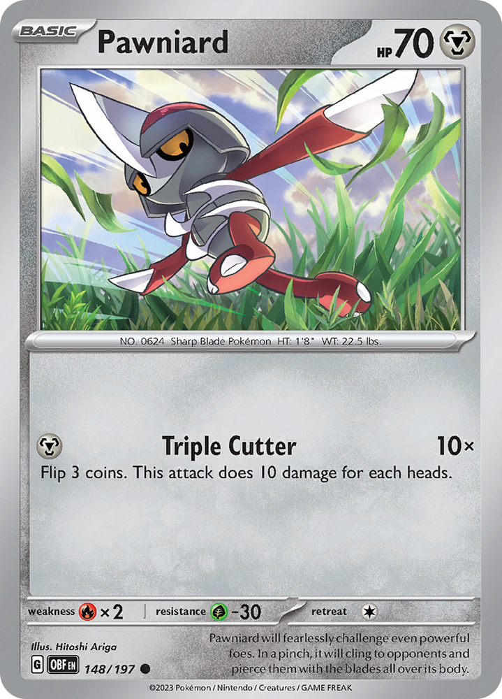 Pokemon | Pawniard (148/197) [Scarlet & Violet: Obsidian Flames] | The Nerd Merchant