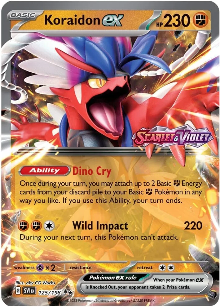 Pokemon | Koraidon ex (125/198) (Stamped) [Scarlet & Violet: Base Set] | The Nerd Merchant