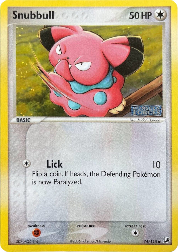 Pokemon | Snubbull (74/115) (Stamped) [EX: Unseen Forces] | The Nerd Merchant