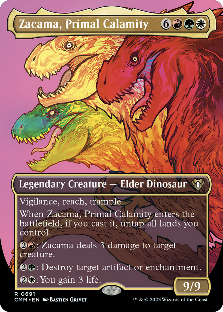 Magic | Zacama, Primal Calamity (Borderless Profile) [Commander Masters] | The Nerd Merchant