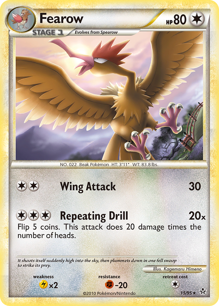 Pokemon | Fearow (15/95) [HeartGold & SoulSilver: Unleashed] | The Nerd Merchant