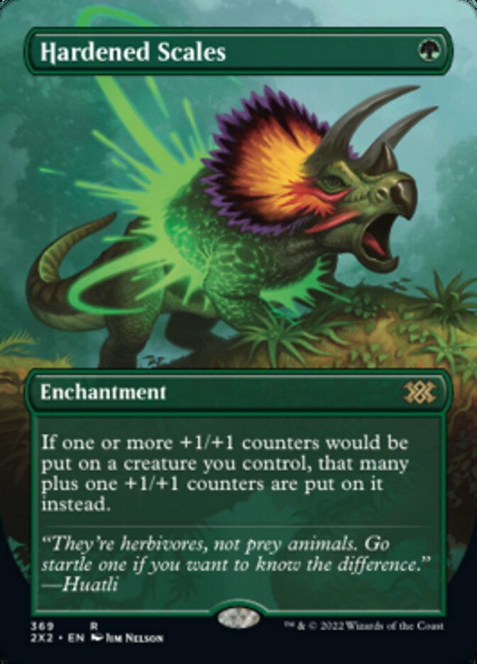 Magic | Hardened Scales (Borderless Alternate Art) [Double Masters 2022] | The Nerd Merchant