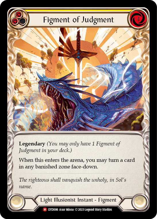 Flesh and Blood TCG | Figment of Judgment // Themis, Archangel of Judgment [DTD006] (Dusk Till Dawn) | The Nerd Merchant