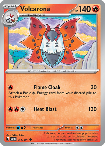Pokemon | Volcarona (041/197) [Scarlet & Violet: Obsidian Flames] | The Nerd Merchant