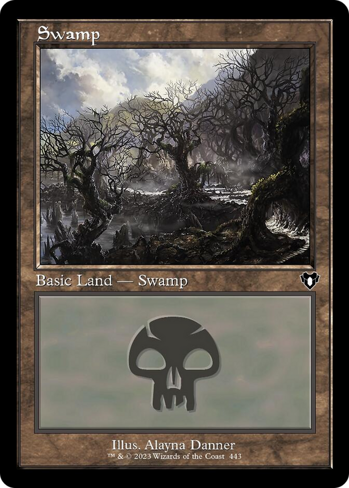 Magic | Swamp (443) (Retro) [Commander Masters] | The Nerd Merchant