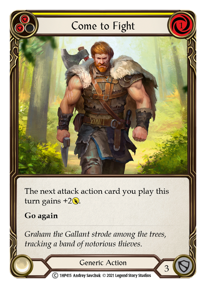 Flesh and Blood TCG | Come to Fight (Yellow) [1HP415] (History Pack 1) | The Nerd Merchant