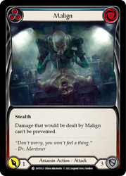 Flesh and Blood TCG | Malign (Blue) [OUT032] (Outsiders)  Rainbow Foil | The Nerd Merchant
