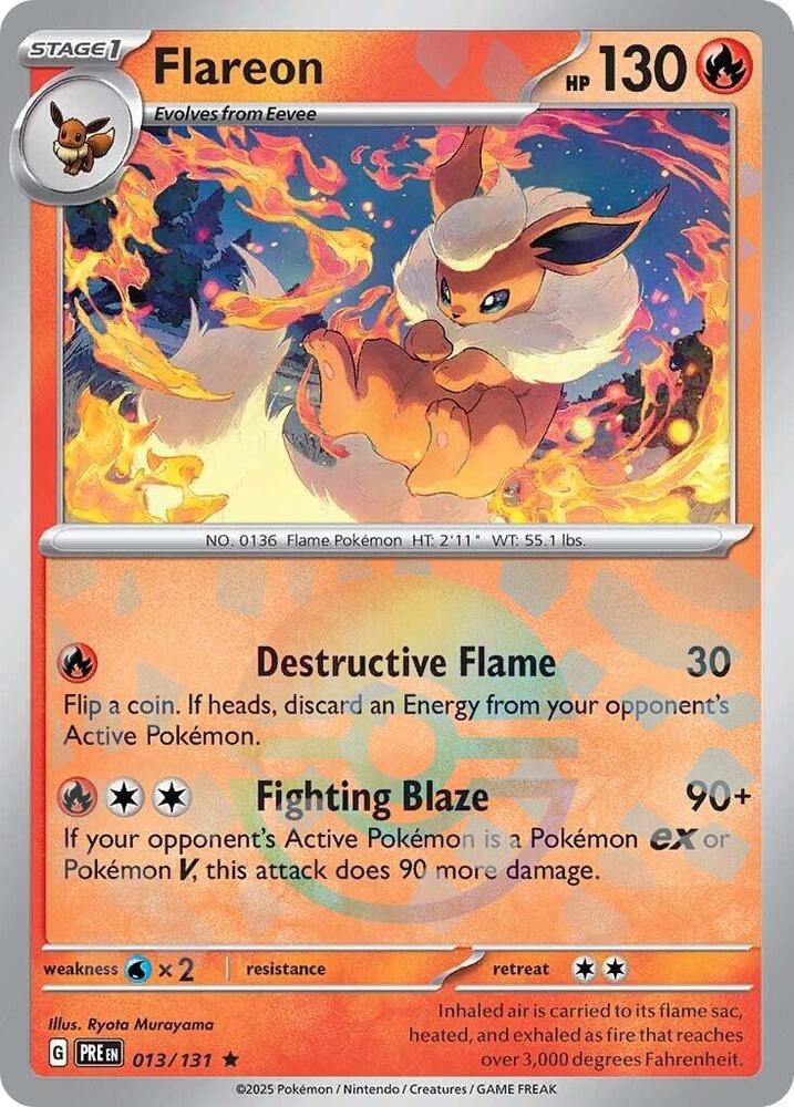 Pokemon | Flareon (013/131) (Poke Ball Pattern) [Scarlet & Violet: Prismatic Evolutions] | The Nerd Merchant