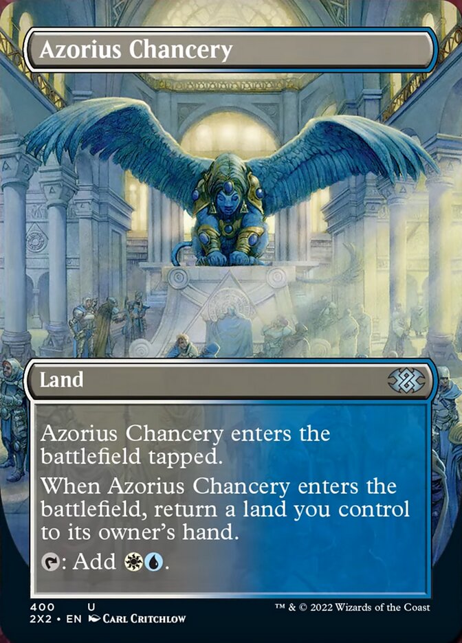 Magic | Azorius Chancery (Borderless Alternate Art) [Double Masters 2022] | The Nerd Merchant