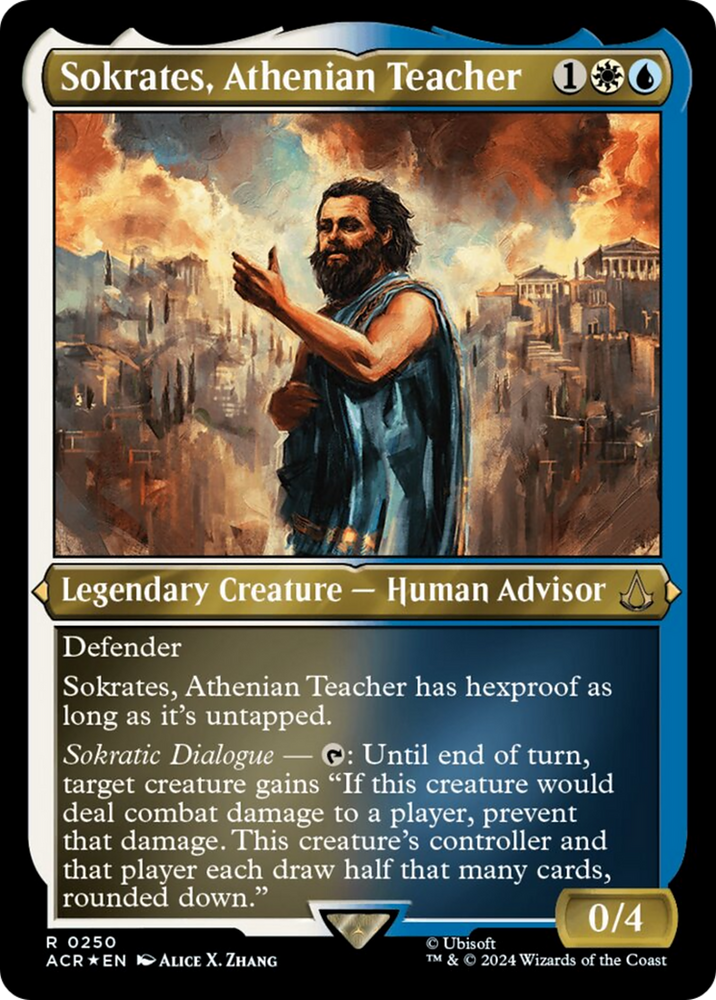 Magic | Sokrates, Athenian Teacher (Foil Etched) [Assassin's Creed] | The Nerd Merchant