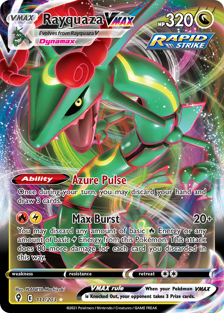 Pokemon | Rayquaza VMAX (111/203) (Jumbo Card) [Sword & Shield: Evolving Skies] | The Nerd Merchant
