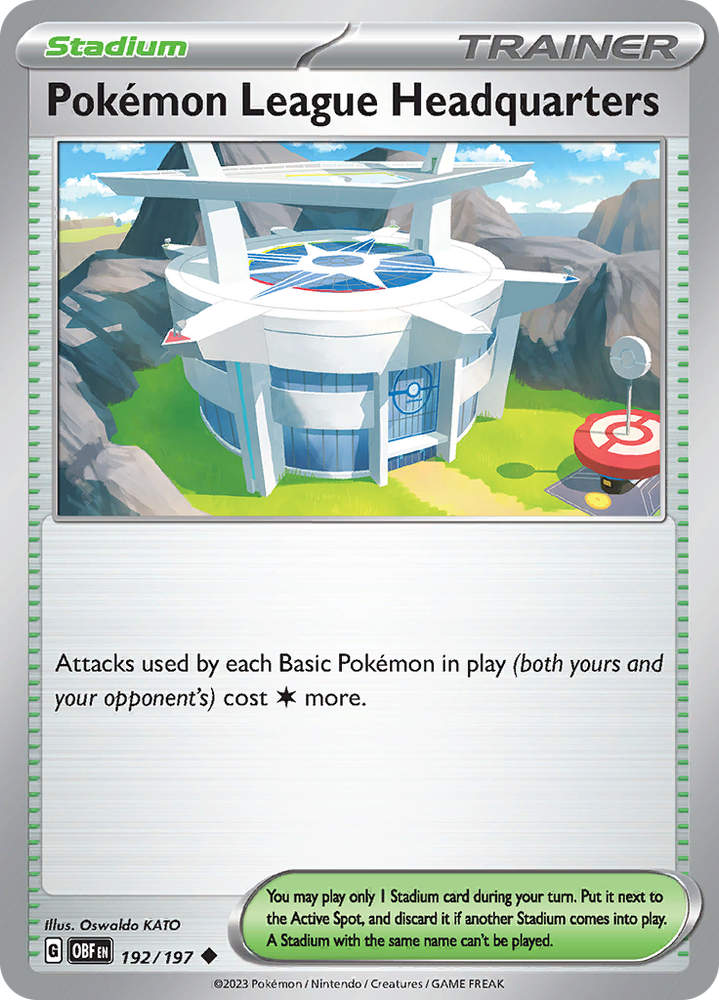 Pokemon | Pokemon League Headquarters (192/197) [Scarlet & Violet: Obsidian Flames] | The Nerd Merchant