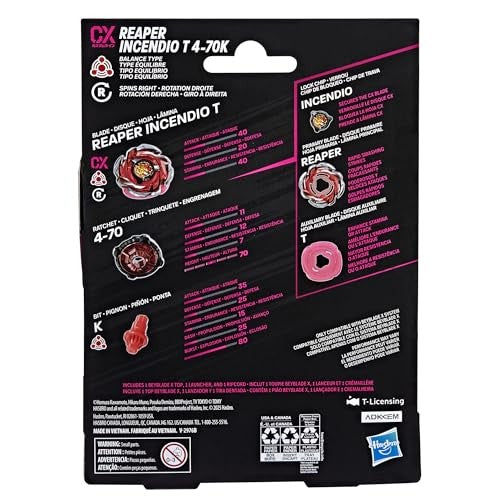 Beyblade X Reaper Incendio T 4-70K CX Starter Pack Set