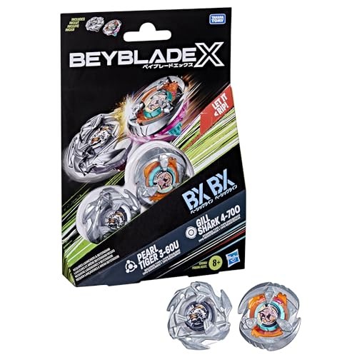 Beyblade X Gill Shark 4-70O & Pearl Tiger 3-60U Dual Pack