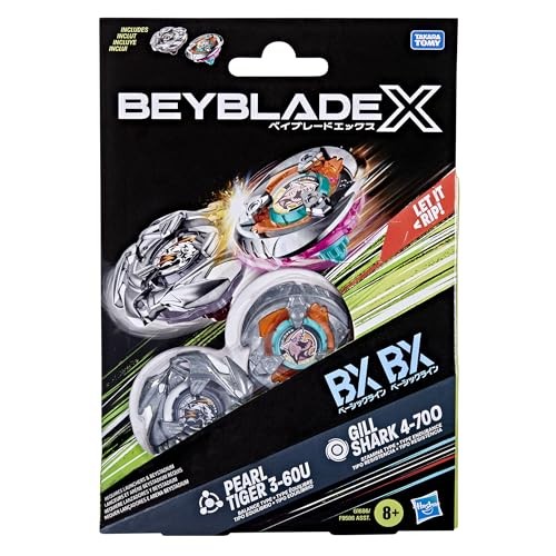 Beyblade X Gill Shark 4-70O & Pearl Tiger 3-60U Dual Pack