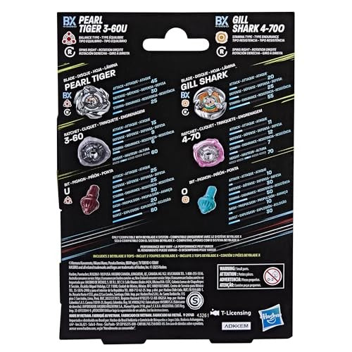 Beyblade X Gill Shark 4-70O & Pearl Tiger 3-60U Dual Pack