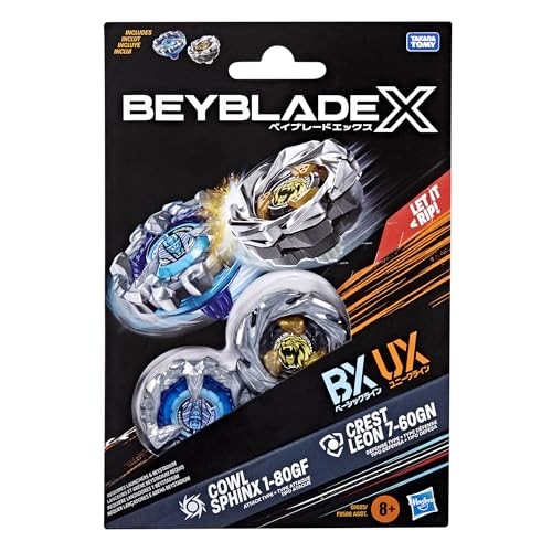 Beyblade X Cowl Sphinx 1-80GF & Crest Leon 7-60GN Dual Pack