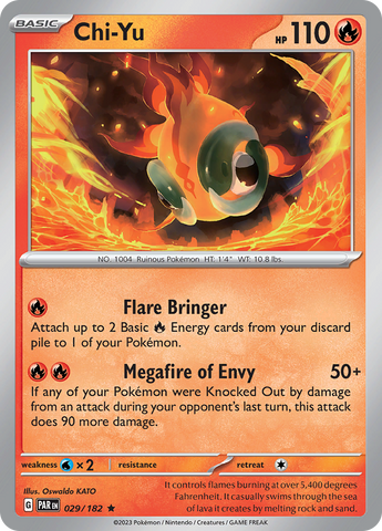 Pokemon | Chi-Yu (029/182) [Scarlet & Violet: Paradox Rift] | The Nerd Merchant