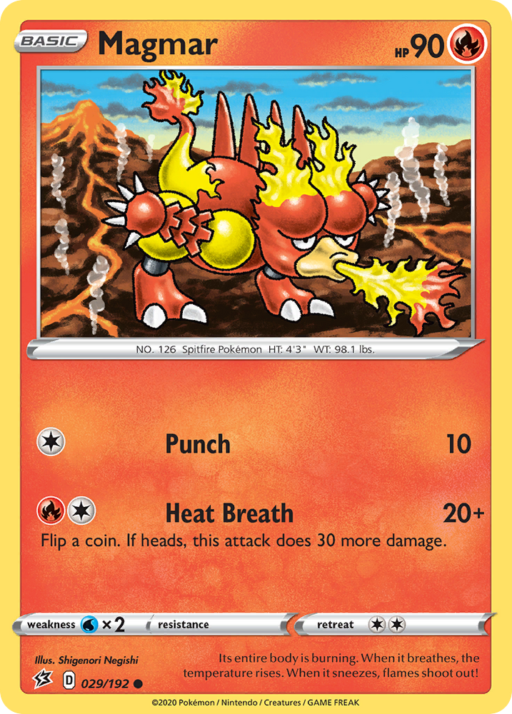 Pokemon | Magmar (029/192) [Sword & Shield: Rebel Clash] | The Nerd Merchant
