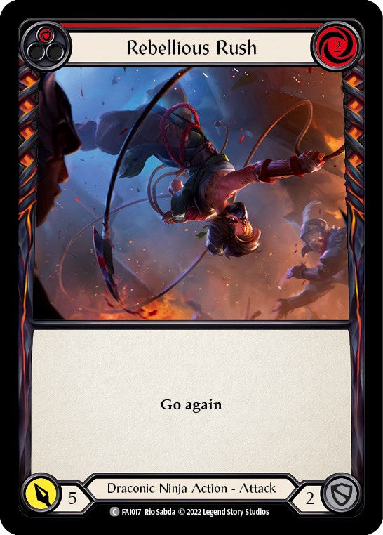 Flesh and Blood TCG | Rebellious Rush (Red) [FAI017] (Uprising Fai Blitz Deck) | The Nerd Merchant