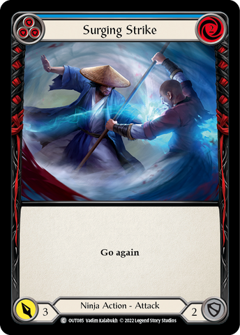 Flesh and Blood TCG | Surging Strike (Blue) [OUT085] (Outsiders) | The Nerd Merchant