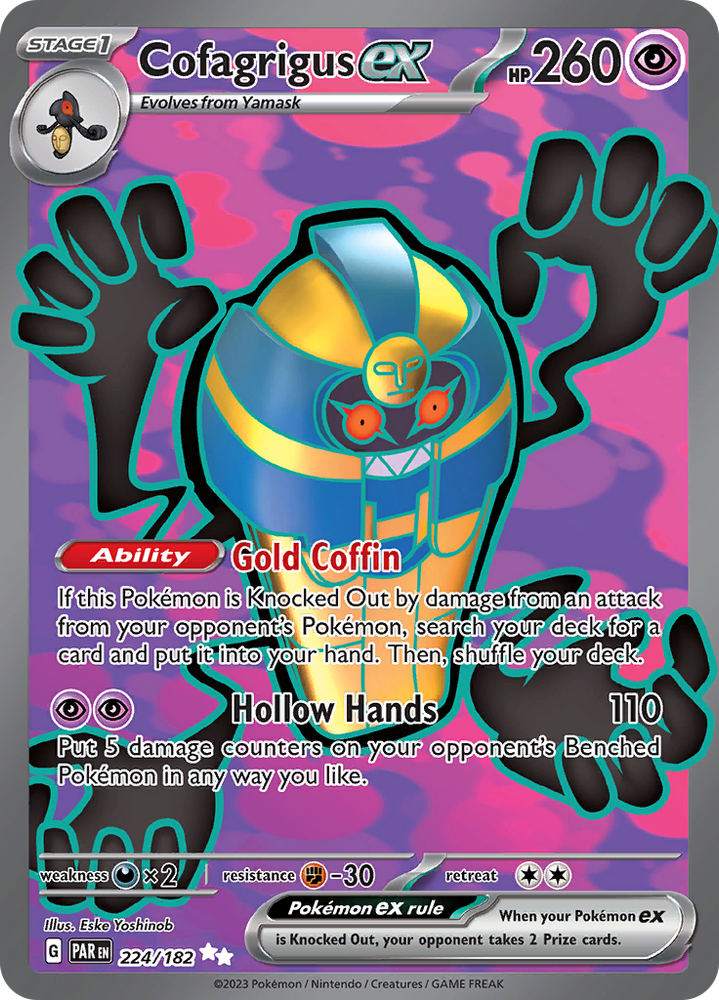 Pokemon | Cofagrigus ex (224/182) [Scarlet & Violet: Paradox Rift] | The Nerd Merchant