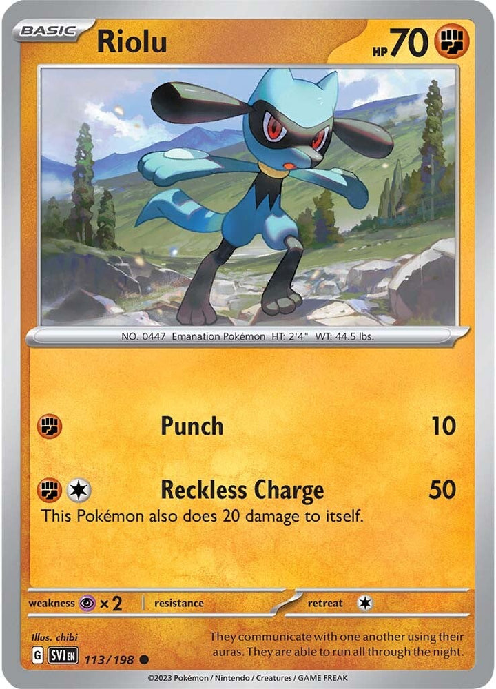 Pokemon | Riolu (113/198) [Scarlet & Violet: Base Set] | The Nerd Merchant