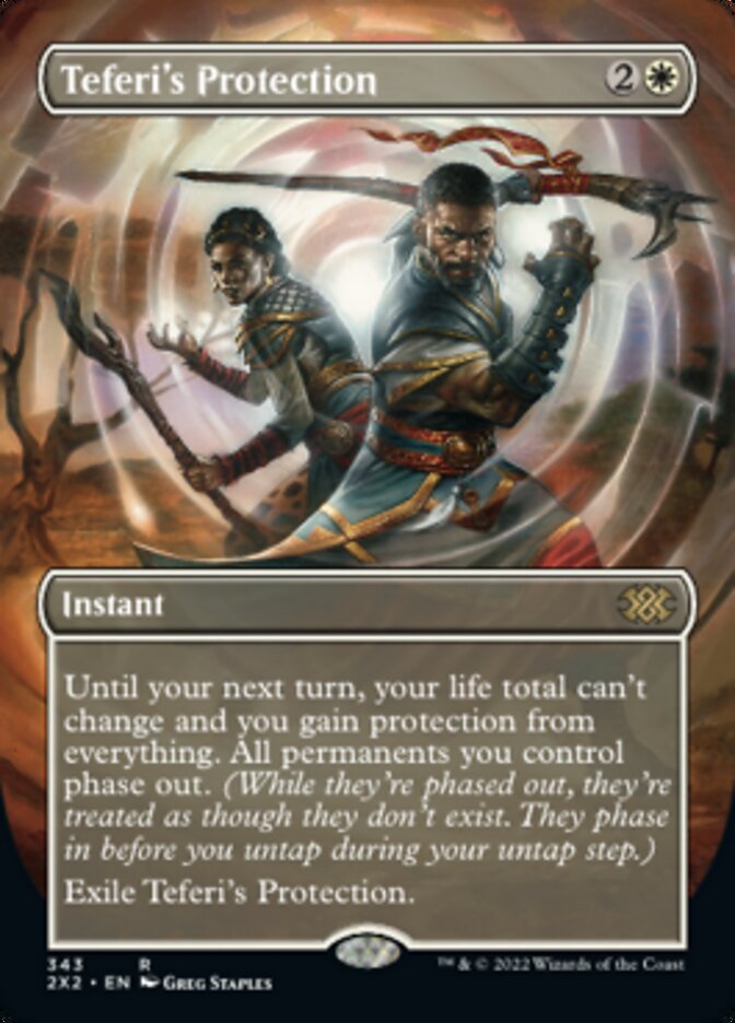 Magic | Teferi's Protection (Borderless Alternate Art) [Double Masters 2022] | The Nerd Merchant