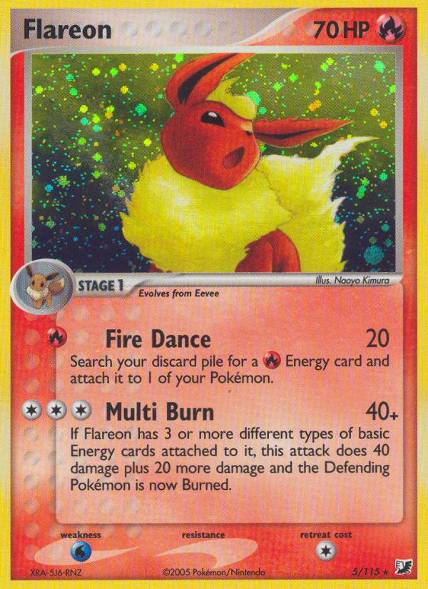 Pokemon | Flareon (5/115) [EX: Unseen Forces] | The Nerd Merchant