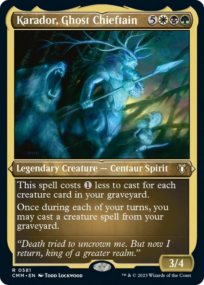 Magic | Karador, Ghost Chieftain (Foil Etched) [Commander Masters] | The Nerd Merchant