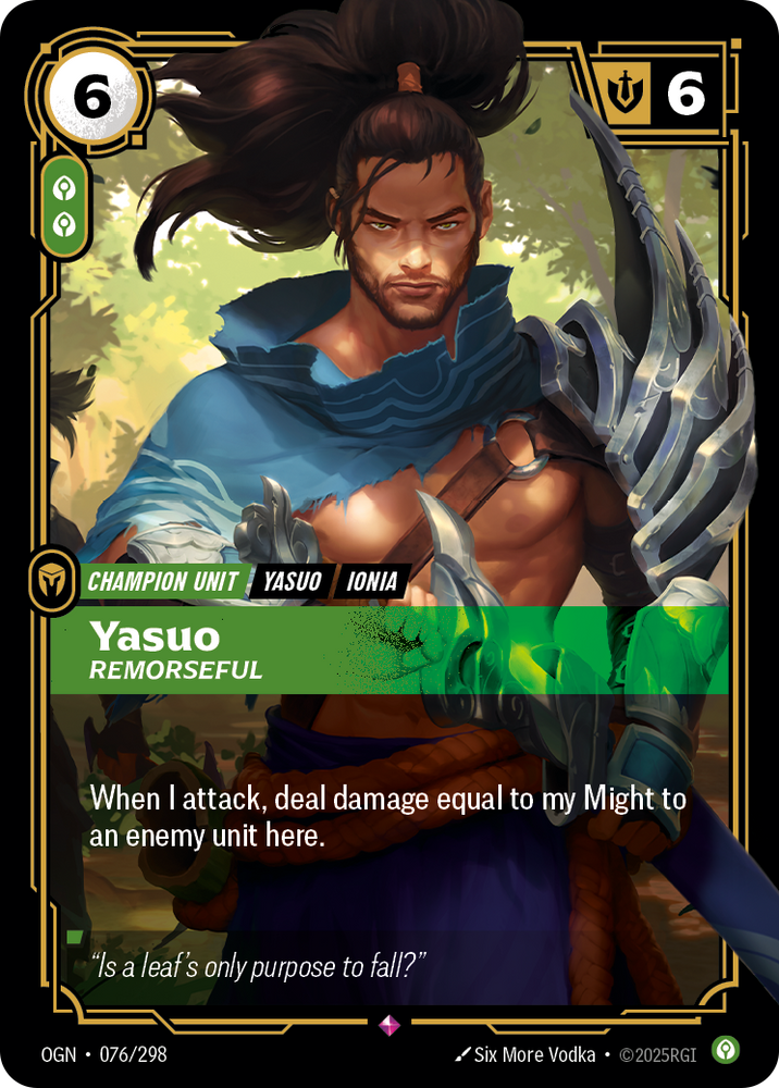 Yasuo, Remorseful (Foil) - Origins #76