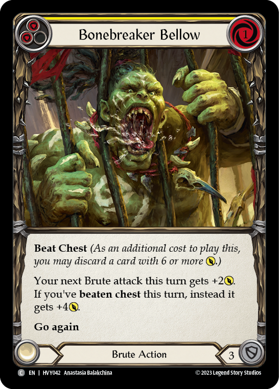 Flesh and Blood TCG | Bonebreaker Bellow (Yellow) [HVY042] (Heavy Hitters) | The Nerd Merchant