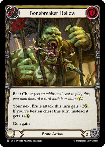 Flesh and Blood TCG | Bonebreaker Bellow (Yellow) [HVY042] (Heavy Hitters) | The Nerd Merchant