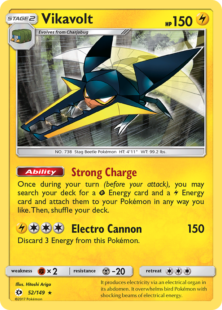 Pokemon | Vikavolt (52/149) [Sun & Moon: Base Set] | The Nerd Merchant