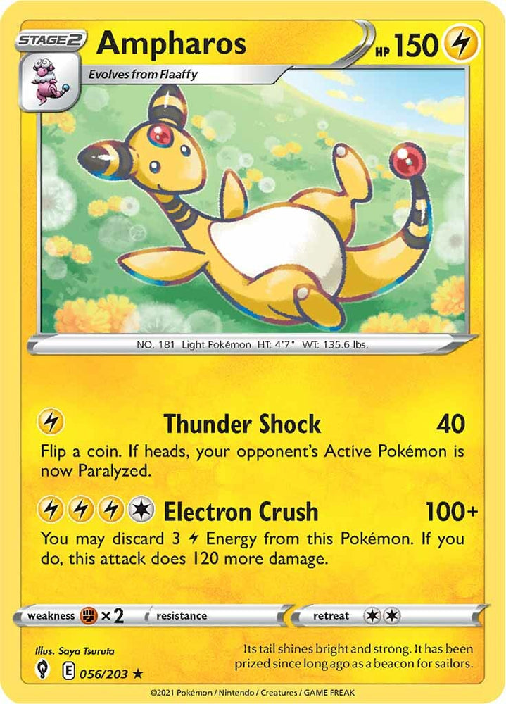 Pokemon | Ampharos (056/203) [Sword & Shield: Evolving Skies] | The Nerd Merchant